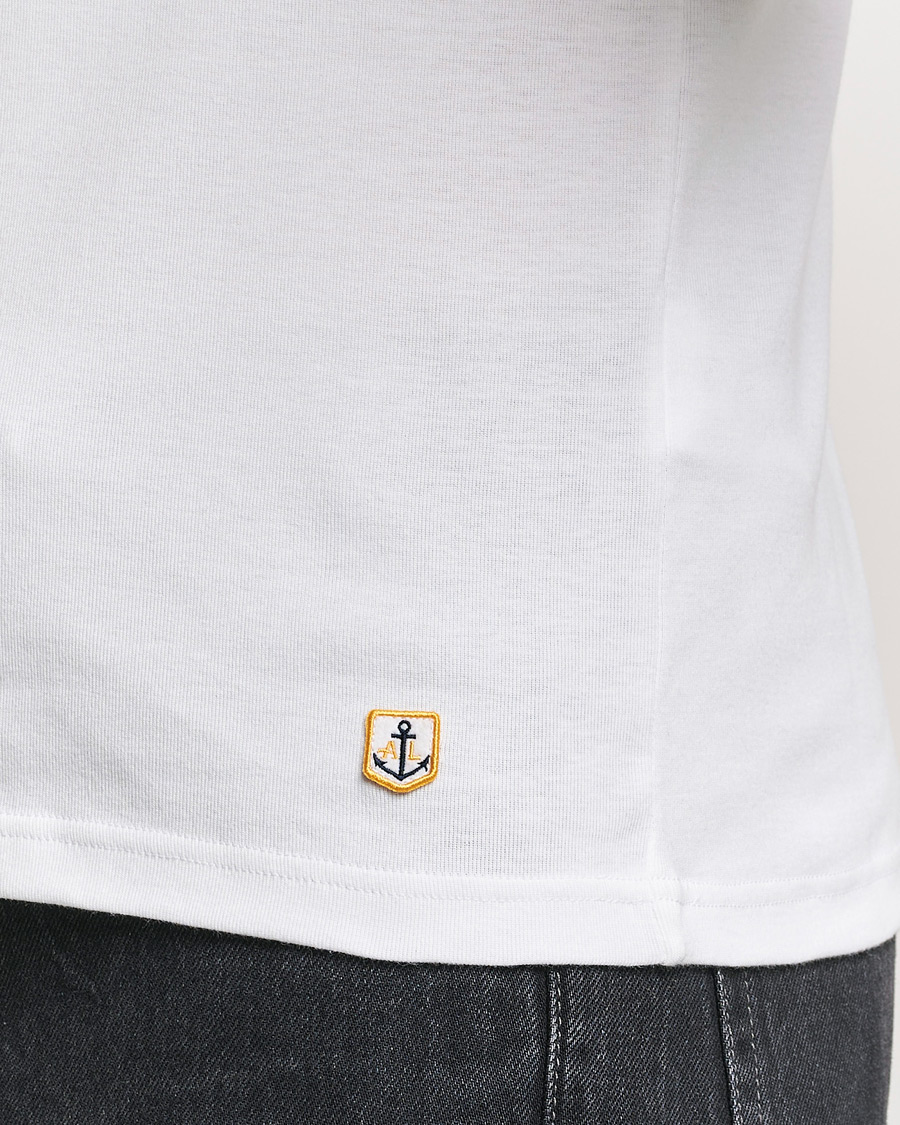 Herre | T-Shirts | Armor-lux | 2-Pack Crew Neck T-Shirt White/Rich Navy