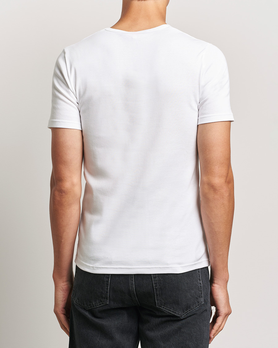 Herre | T-Shirts | Armor-lux | 2-Pack Crew Neck T-Shirt White/Grey Melange