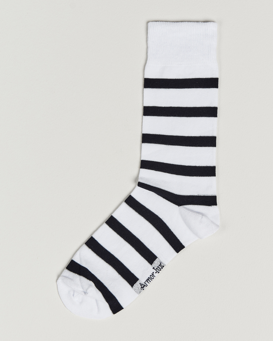 Herre | Undertøy | Armor-lux | Loer Stripe Sock White/Rich Navy