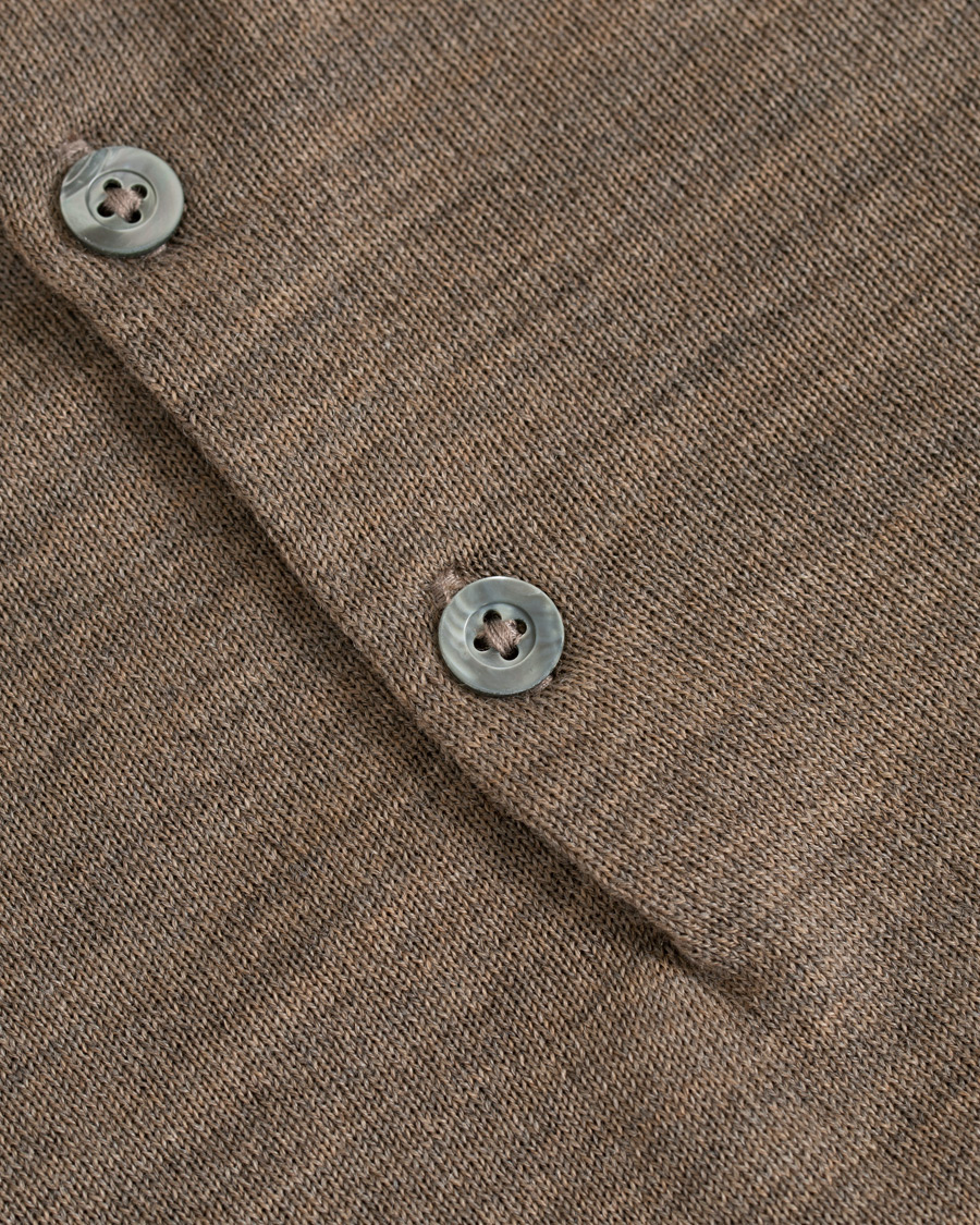 Herre | Pikéer | Morris Heritage | Knitted Short Sleeve Poloshirt Brown