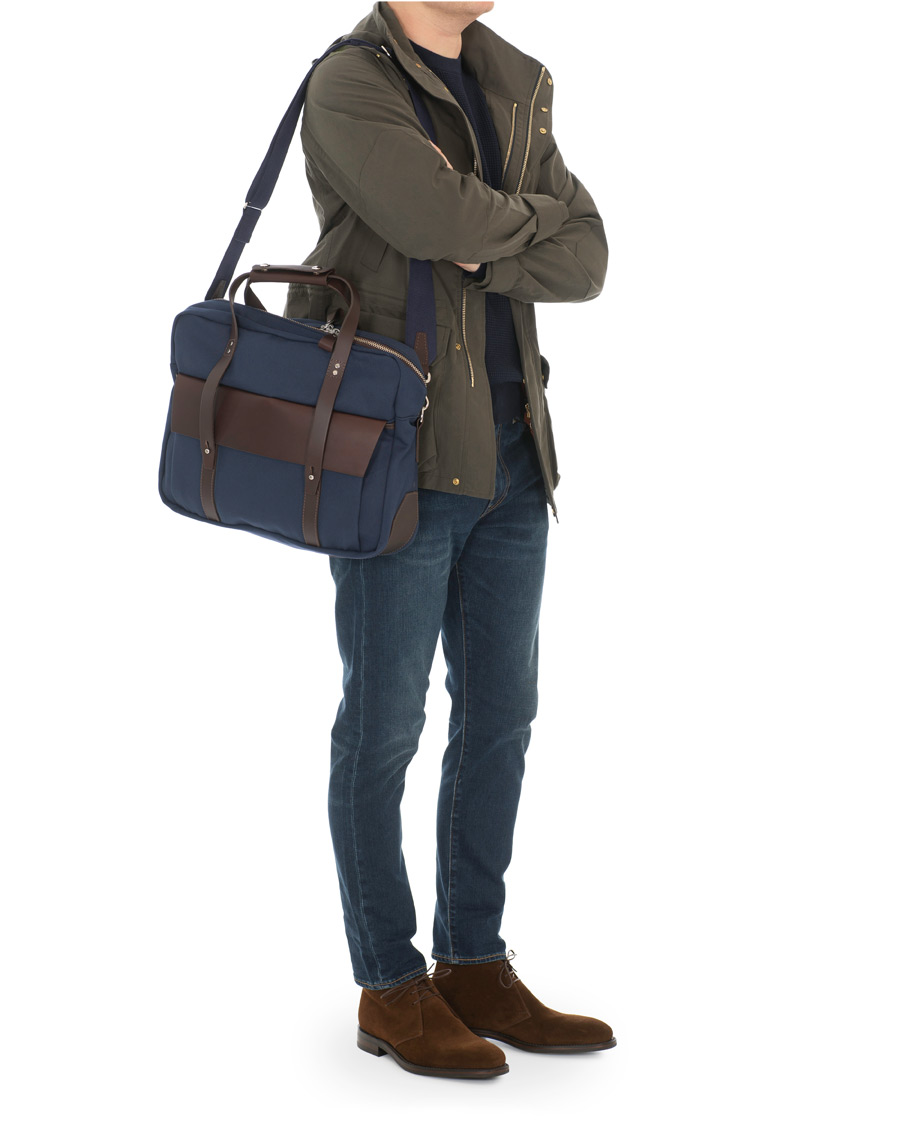 Herre | Chapman Bags Wye Work Canvas Briefcase Navy | Chapman Bags | Wye Work Canvas Briefcase Navy