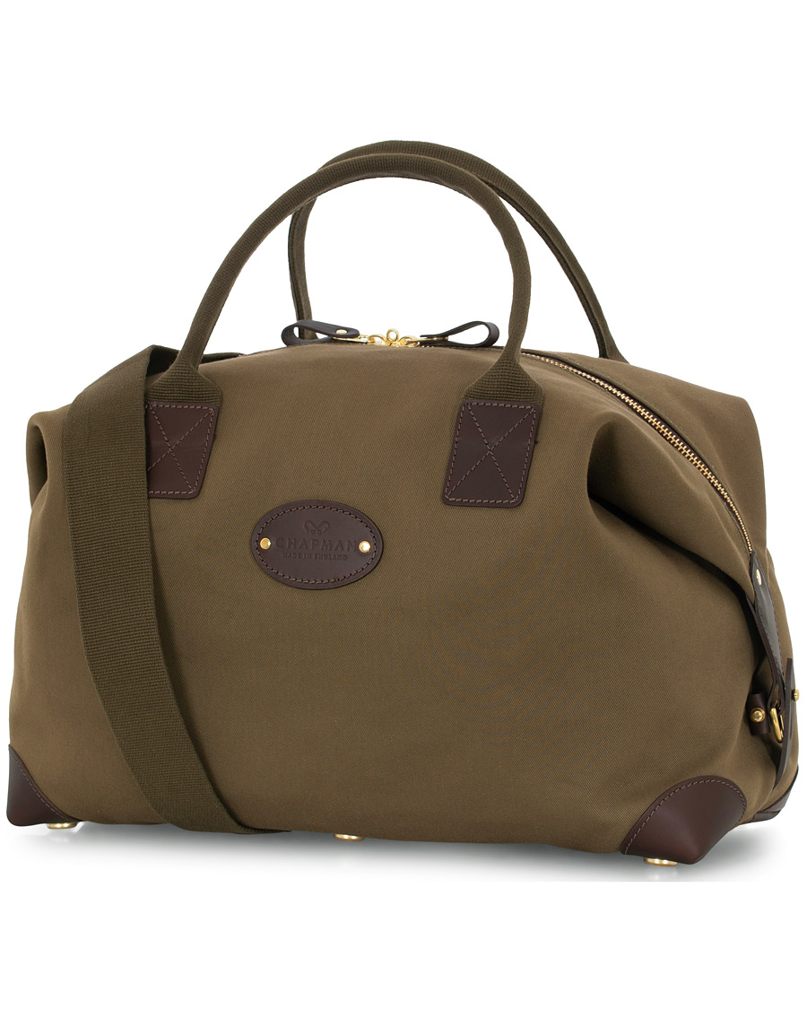 Herre | Chapman Bags Medium Classic Holdall Canvas Weekendbag Deep Olive | Chapman Bags | Medium Classic Holdall Canvas Weekendbag Deep Olive