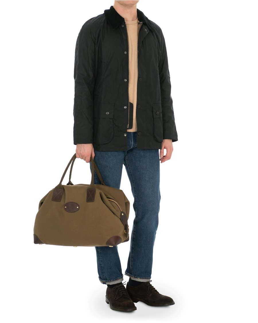 Herre | Chapman Bags Medium Classic Holdall Canvas Weekendbag Deep Olive | Chapman Bags | Medium Classic Holdall Canvas Weekendbag Deep Olive
