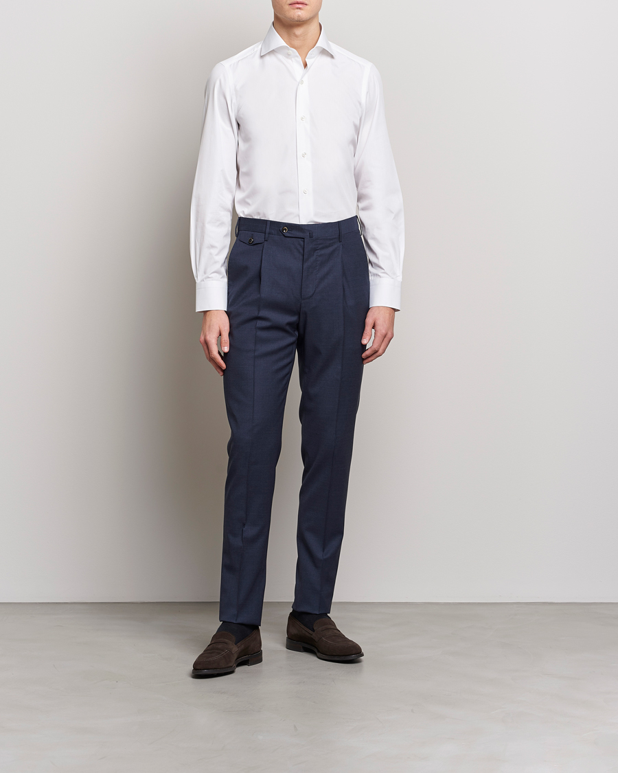 Herre | Wardrobe basics | Finamore Napoli | Milano Slim Fit Classic Shirt White