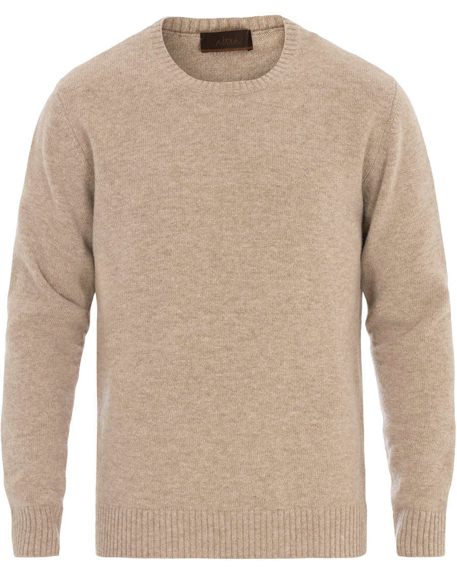 Herre | Gensere | Altea | Virgin Wool Crew Neck Sweater Sand