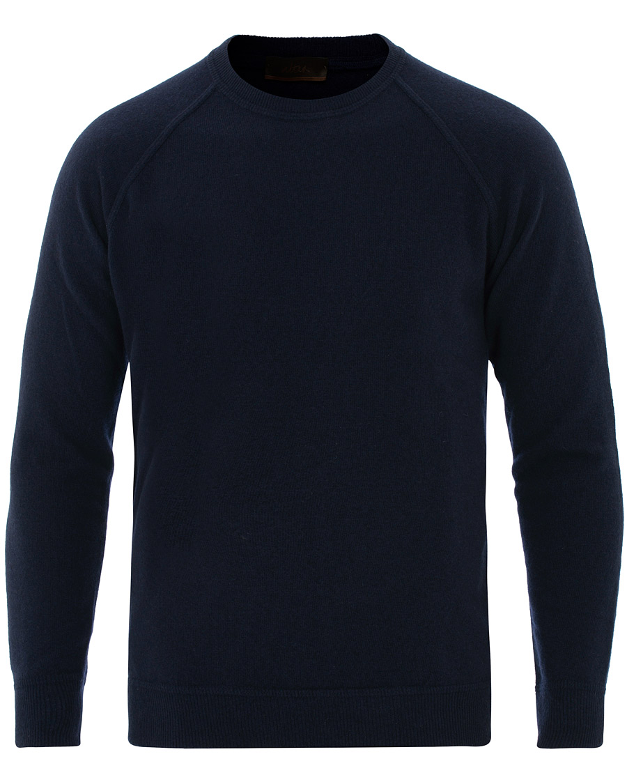 Herre | Gensere | Altea | Brushed Cashmere Blend Sweater Navy S