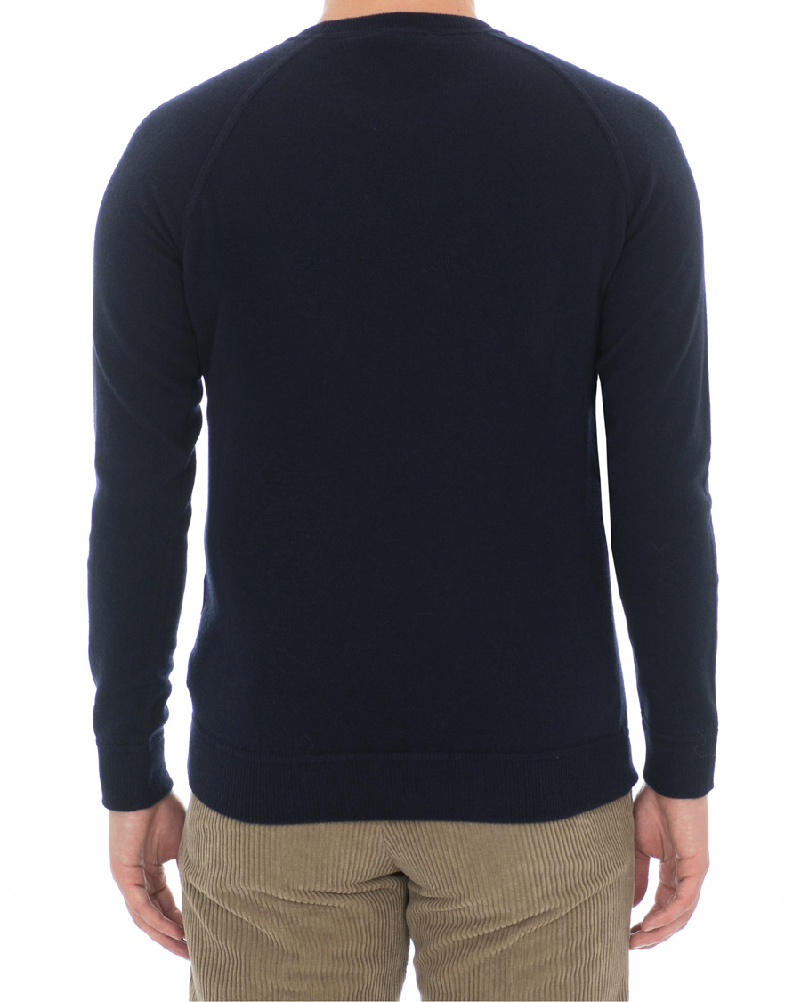 Herre | Gensere | Altea | Brushed Cashmere Blend Sweater Navy S