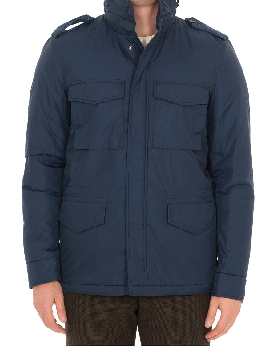 Herre | | Aspesi | Minifield Wool Lined Field Jacket Dark Blue