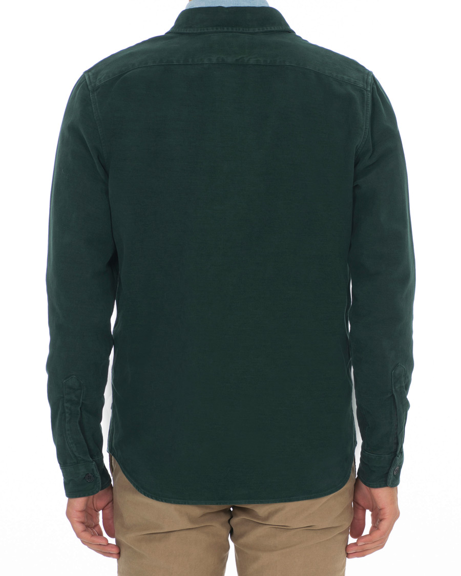 Herre | Skjorter | Aspesi | Garment Dyed Cotton Shirt Jacket Dark Green