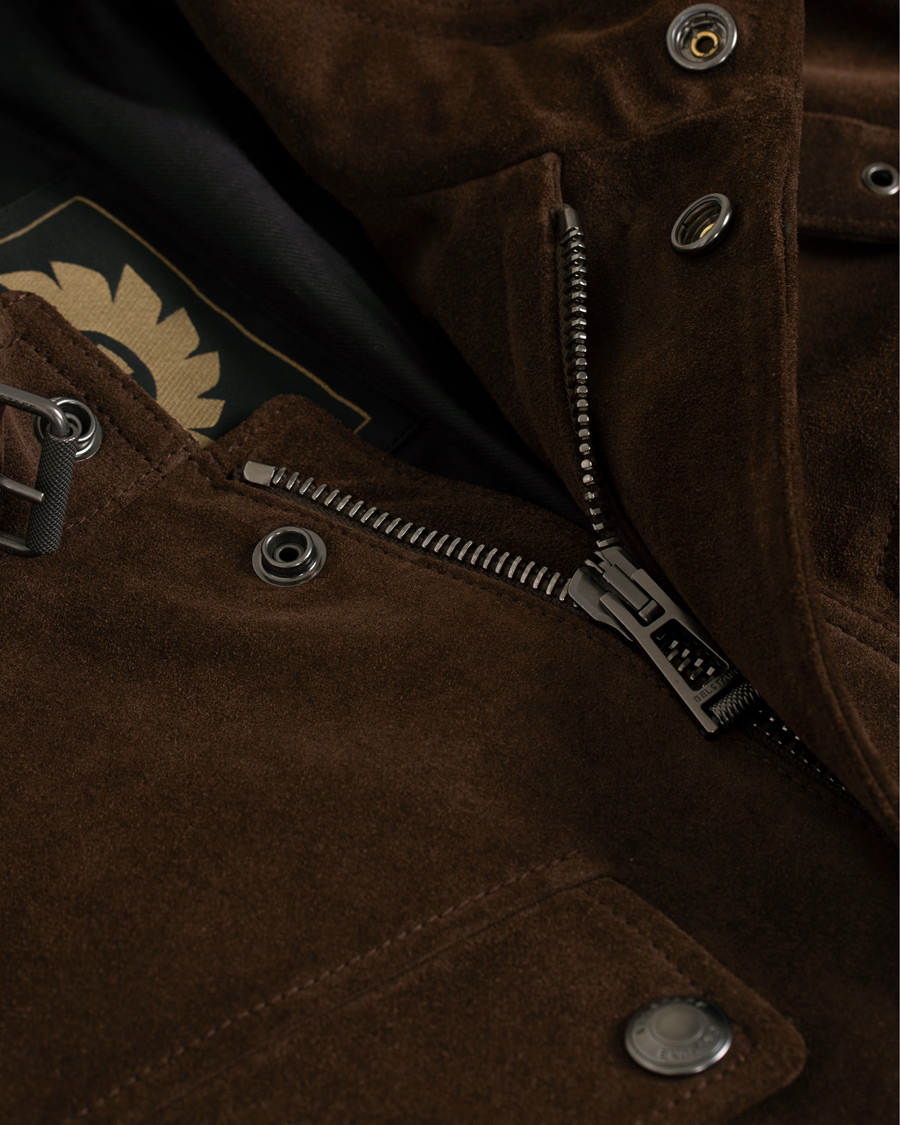 Herre | Jakker | Belstaff | Denesmere Suede Field Jacket Chocolate Brown