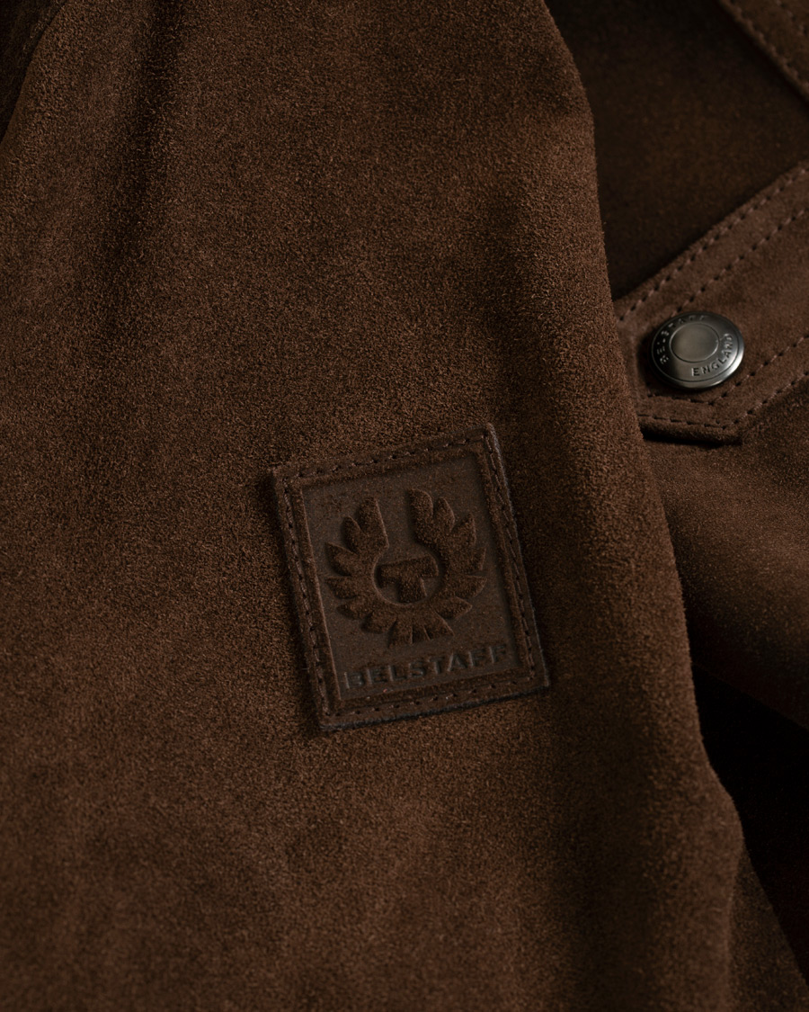 Herre | Jakker | Belstaff | Denesmere Suede Field Jacket Chocolate Brown