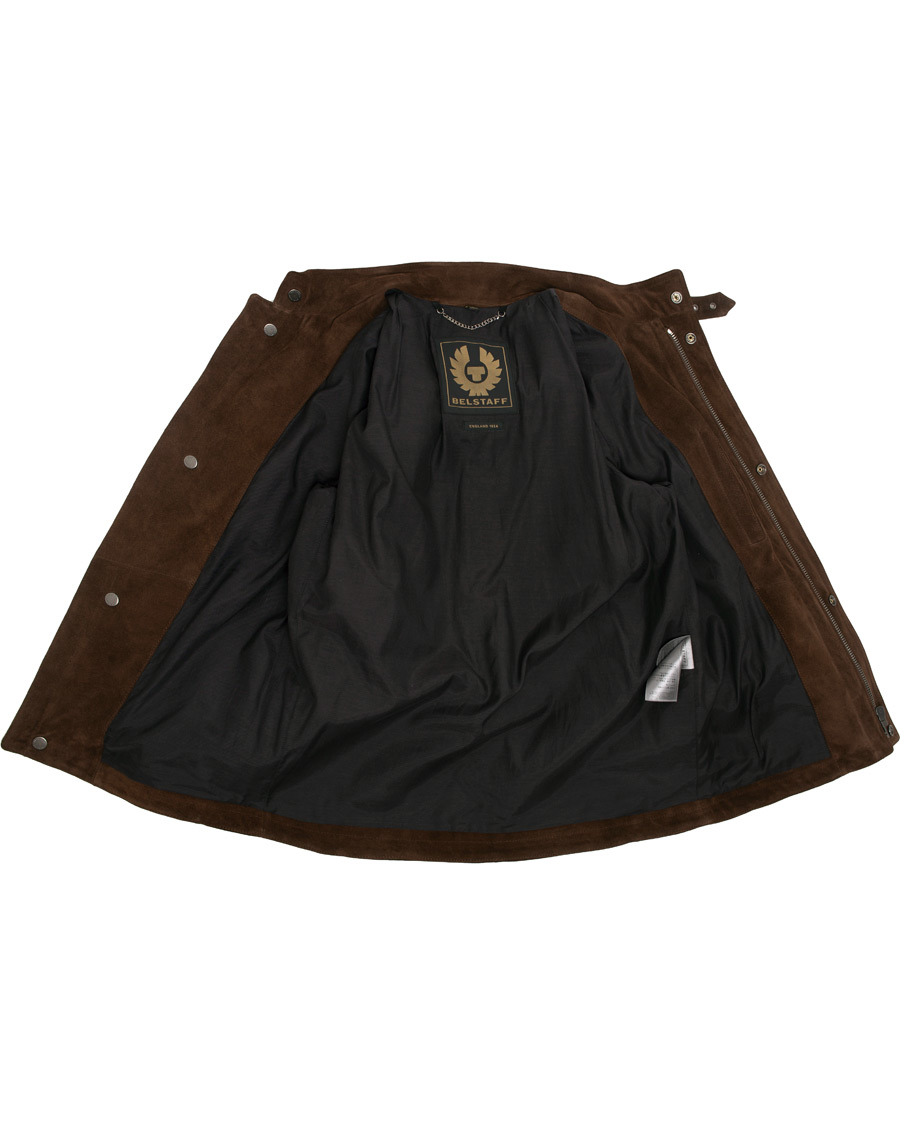 Herre | Jakker | Belstaff | Denesmere Suede Field Jacket Chocolate Brown