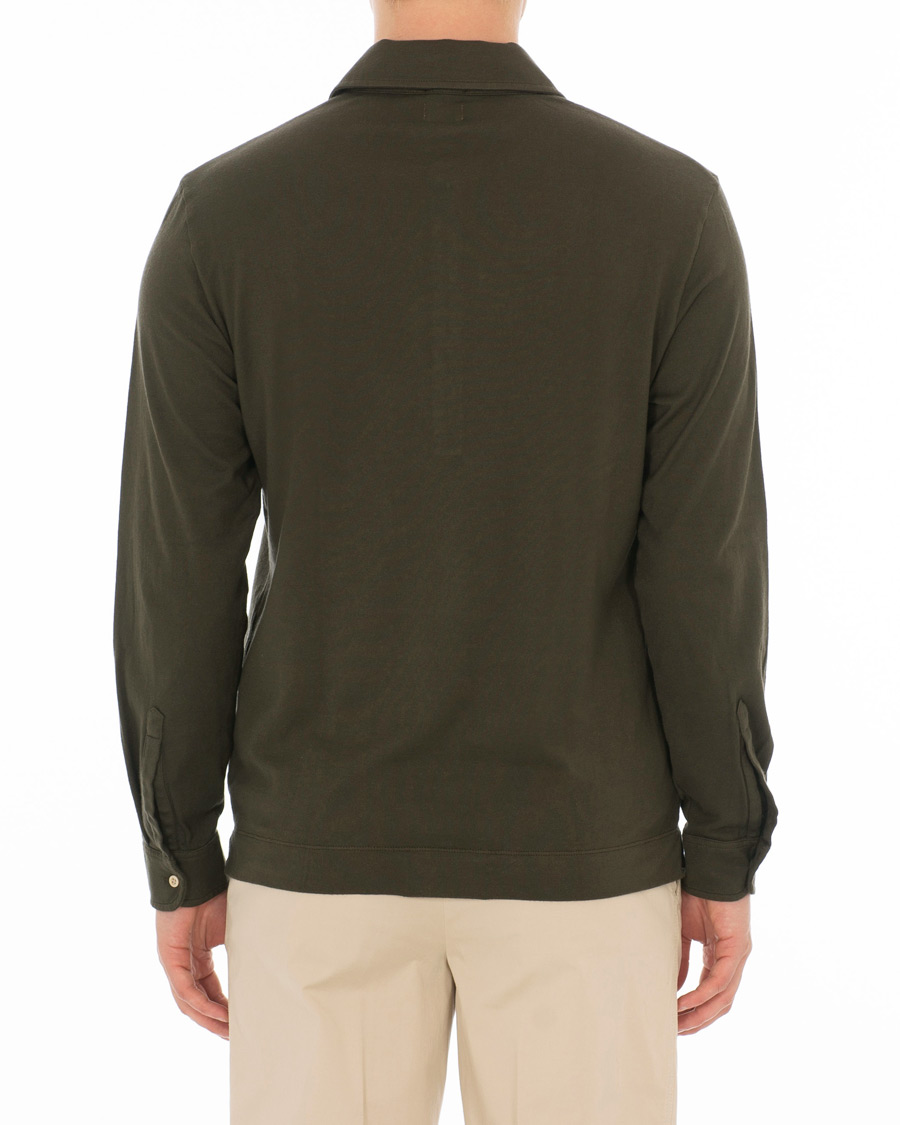 Herre | Gensere | Massimo Alba | Ischia Cotton/Cashmere Long Sleeve Polo Hunter
