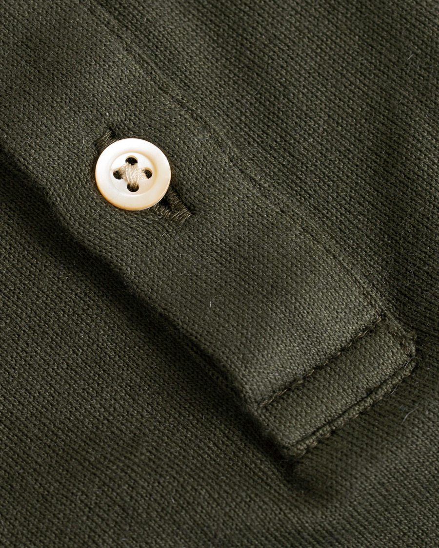 Herre | Gensere | Massimo Alba | Ischia Cotton/Cashmere Long Sleeve Polo Hunter