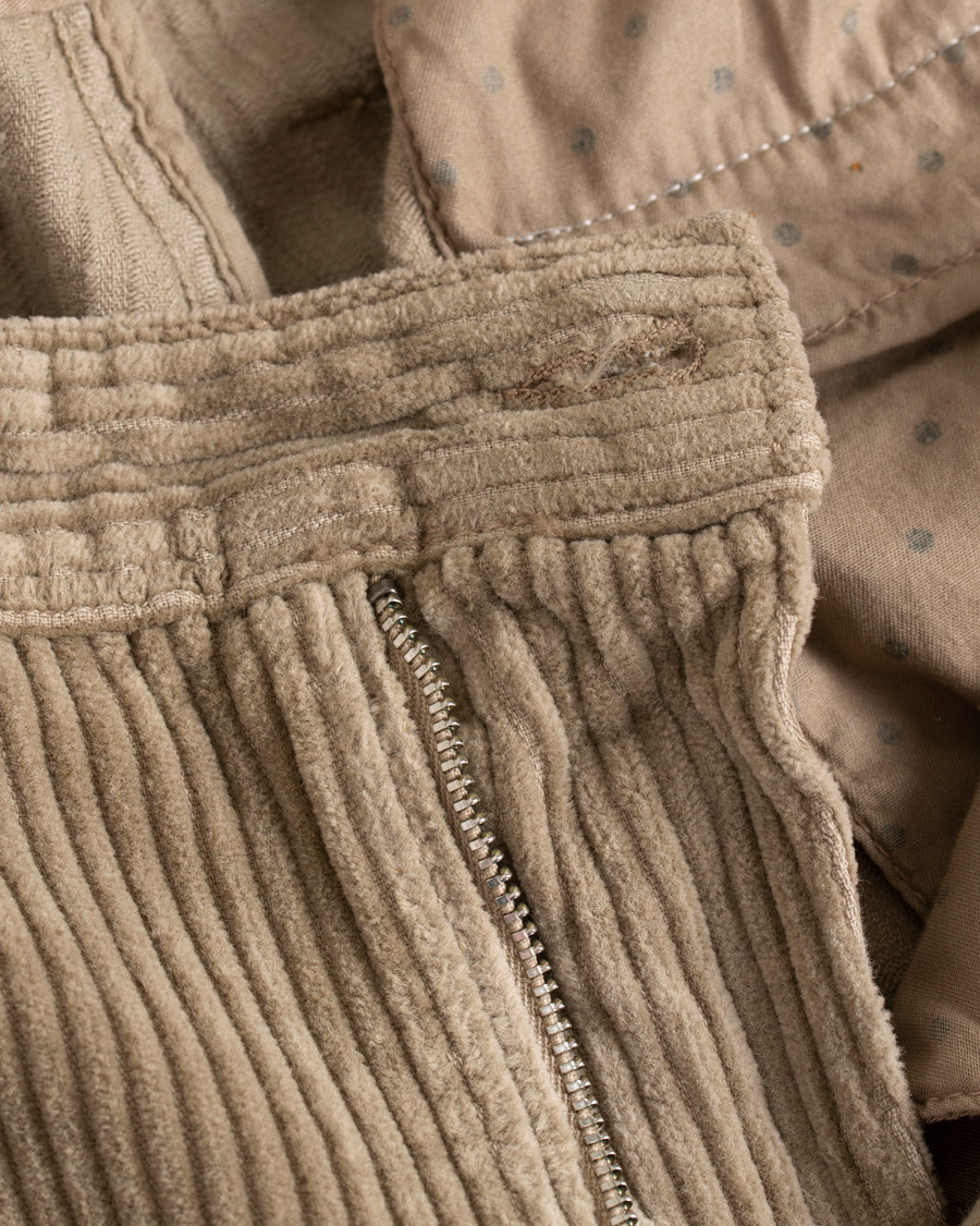 Herre | Bukser | Massimo Alba | Ionio Single Pleated Corduroy Trousers Khaki