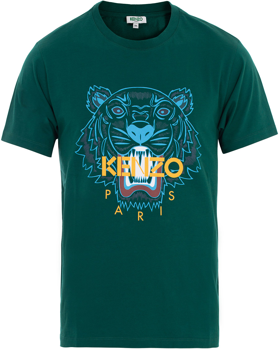 Herre | T-Shirts | KENZO | Icon Tiger T-shirt Green