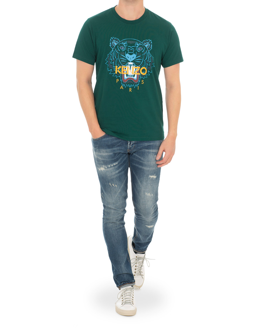 Herre | T-Shirts | KENZO | Icon Tiger T-shirt Green