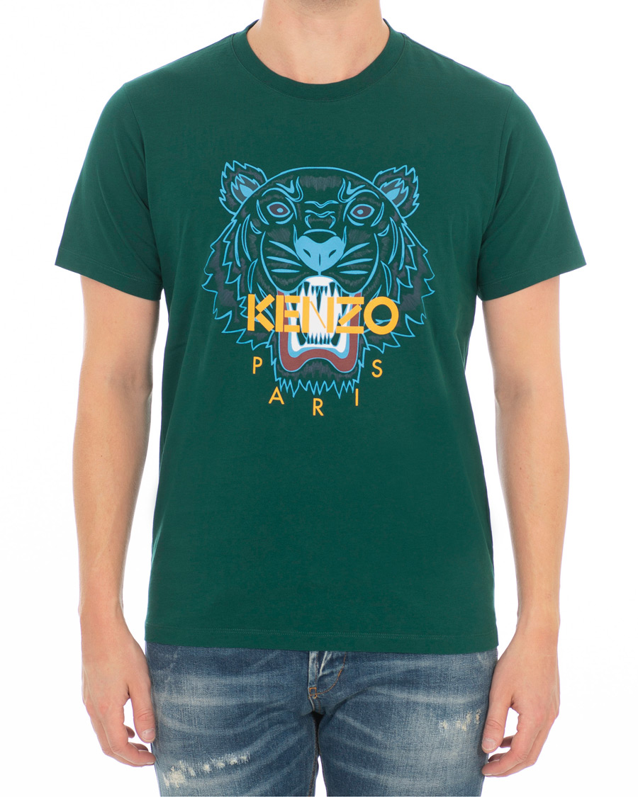 Herre | T-Shirts | KENZO | Icon Tiger T-shirt Green