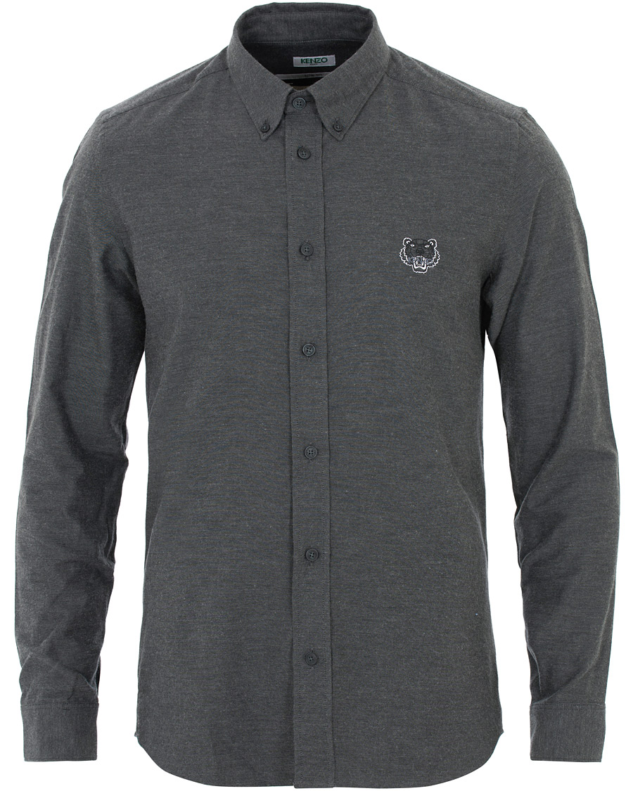 Herre | Skjorter | KENZO | Slim Fit Urban Flannel Shirt Grey