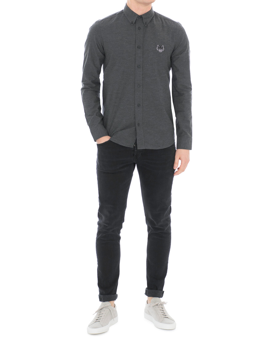 Herre | Skjorter | KENZO | Slim Fit Urban Flannel Shirt Grey