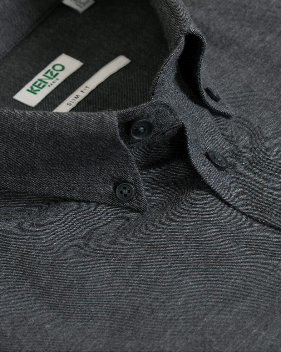 Herre | Skjorter | KENZO | Slim Fit Urban Flannel Shirt Grey