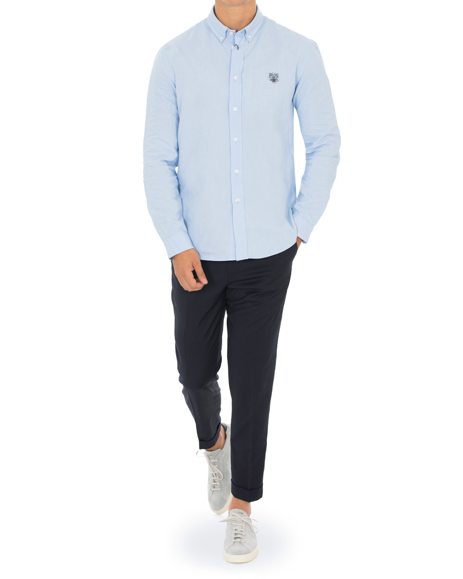 Herre | Skjorter | KENZO | Slim Fit Oxford Shirt Light Blue