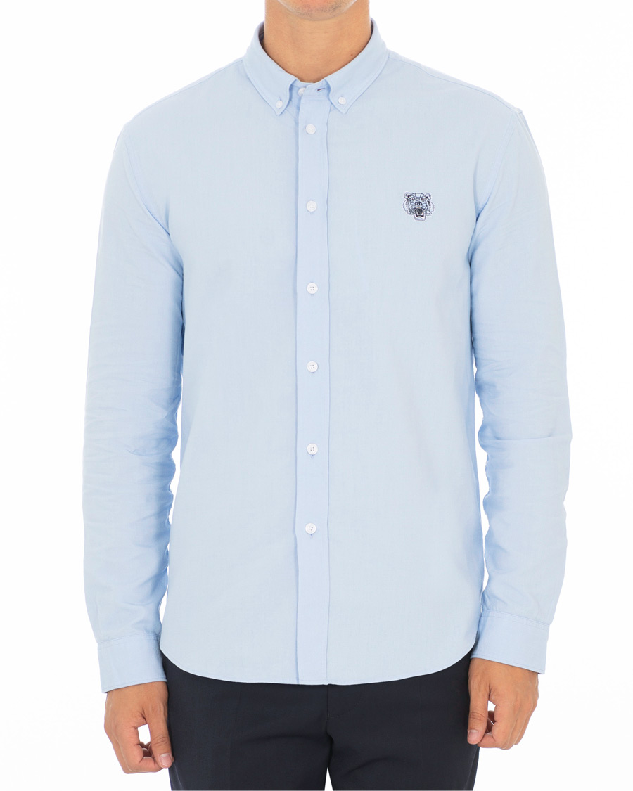Herre | Skjorter | KENZO | Slim Fit Oxford Shirt Light Blue