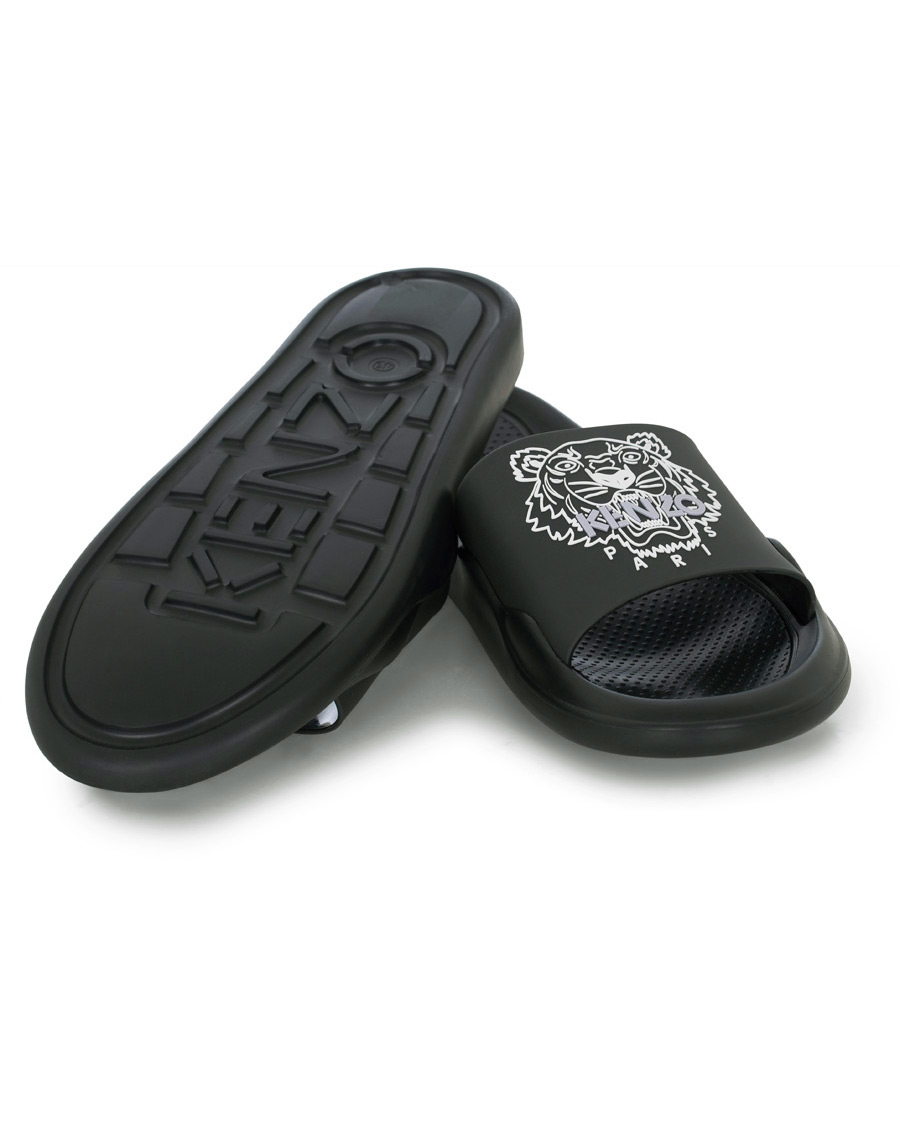 Herre | KENZO Pool Mule Tiger Head Black | KENZO | Pool Mule Tiger Head Black
