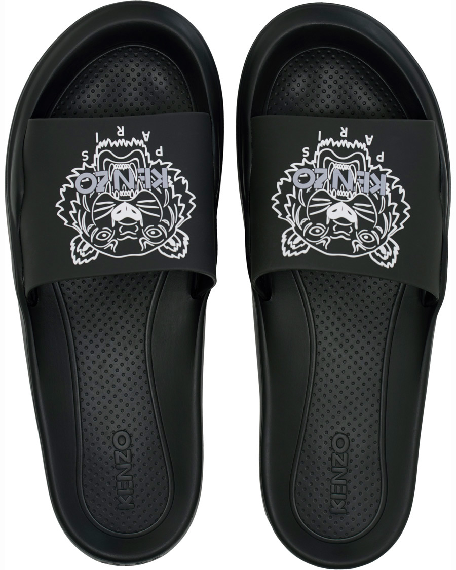Herre | KENZO Pool Mule Tiger Head Black | KENZO | Pool Mule Tiger Head Black
