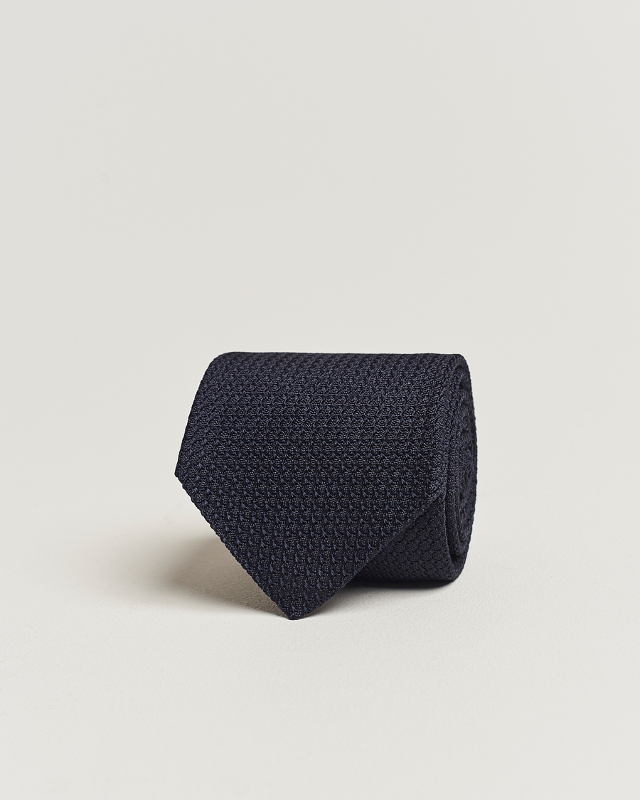 Herre | Slips | Amanda Christensen | Silk Grenadine 8 cm Tie Navy