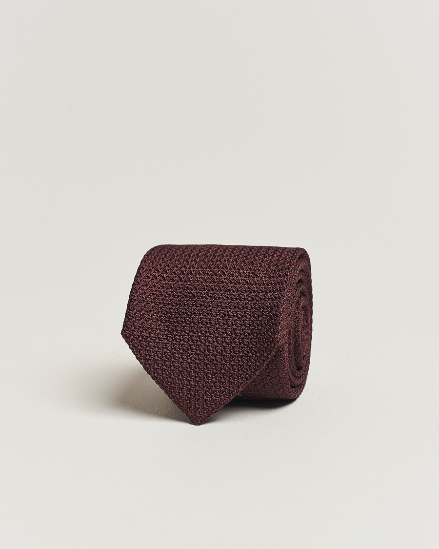 Herre | Slips | Amanda Christensen | Silk Grenadine 8 cm Tie Wine
