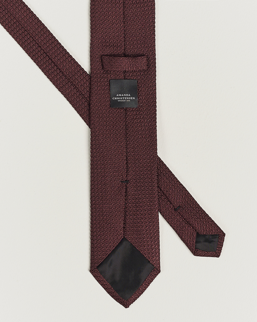 Herre | Slips | Amanda Christensen | Silk Grenadine 8 cm Tie Wine