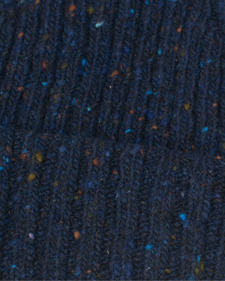 Herre | Drake's Merino Wool Donegal Hat Navy | Drake's | Merino Wool Donegal Hat Navy