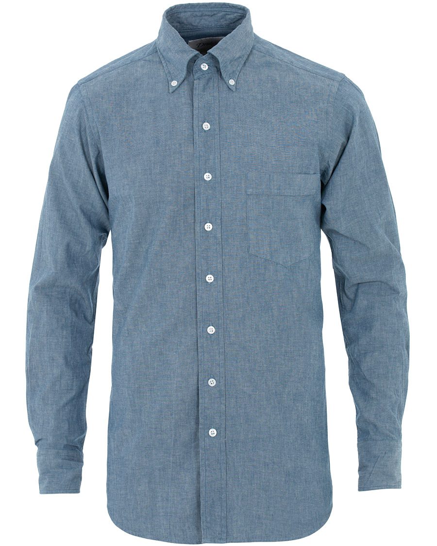 Herre | Skjorter | Drake's | Slim Fit Chambray Shirt Light Washed