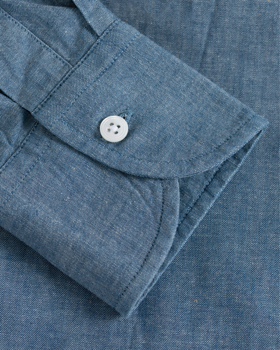Herre | Skjorter | Drake's | Slim Fit Chambray Shirt Light Washed