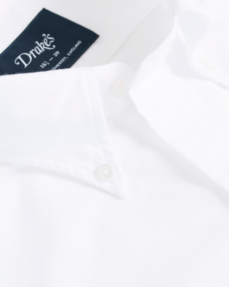 Herre | Skjorter | Drake's | Regular Fit Oxford BD Shirt White