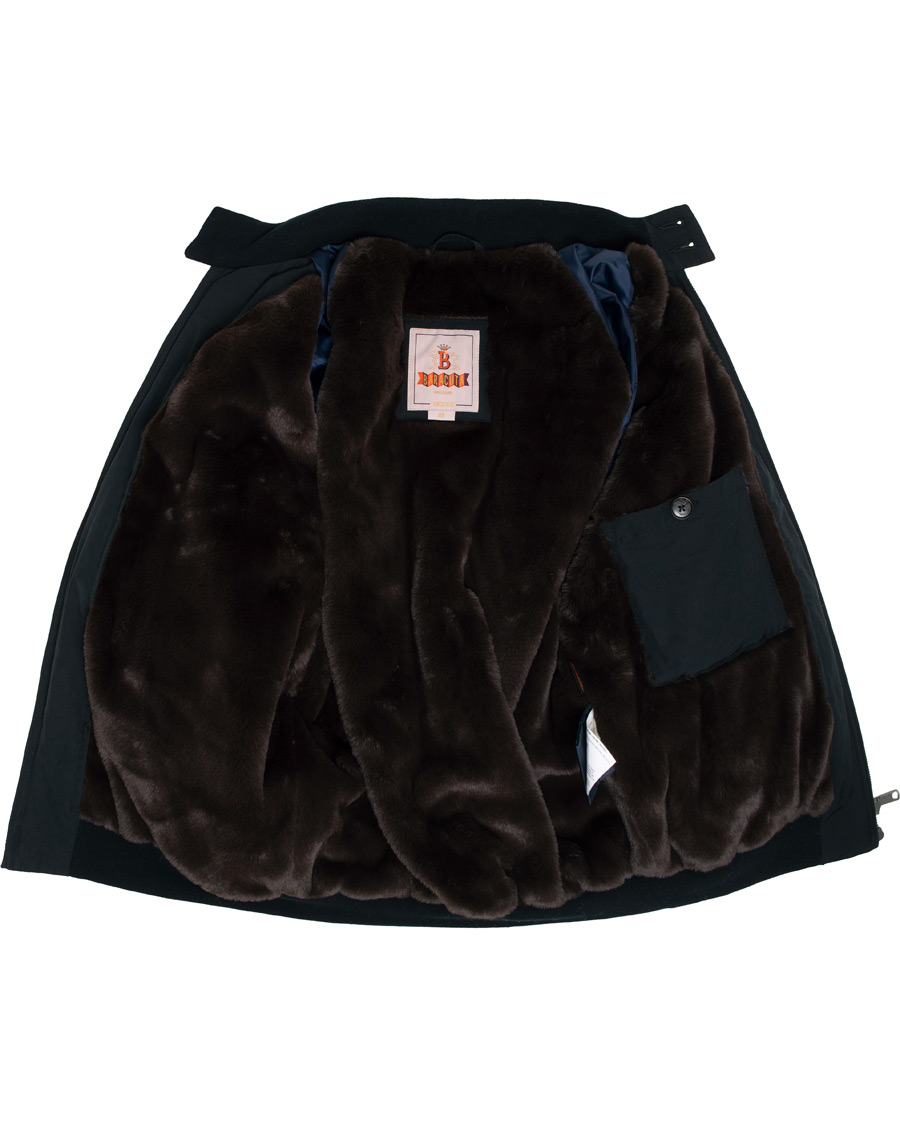Herre | Jakker | Baracuta | G9 Fake Fur lined Harrington Jacket Dark Navy