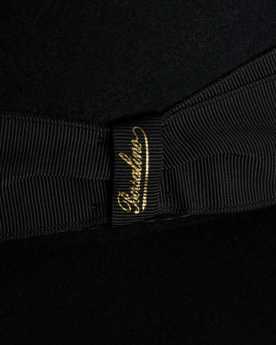 Herre | Borsalino Alessandria Felt Hat Medium Brim Black | Borsalino | Alessandria Felt Hat Medium Brim Black