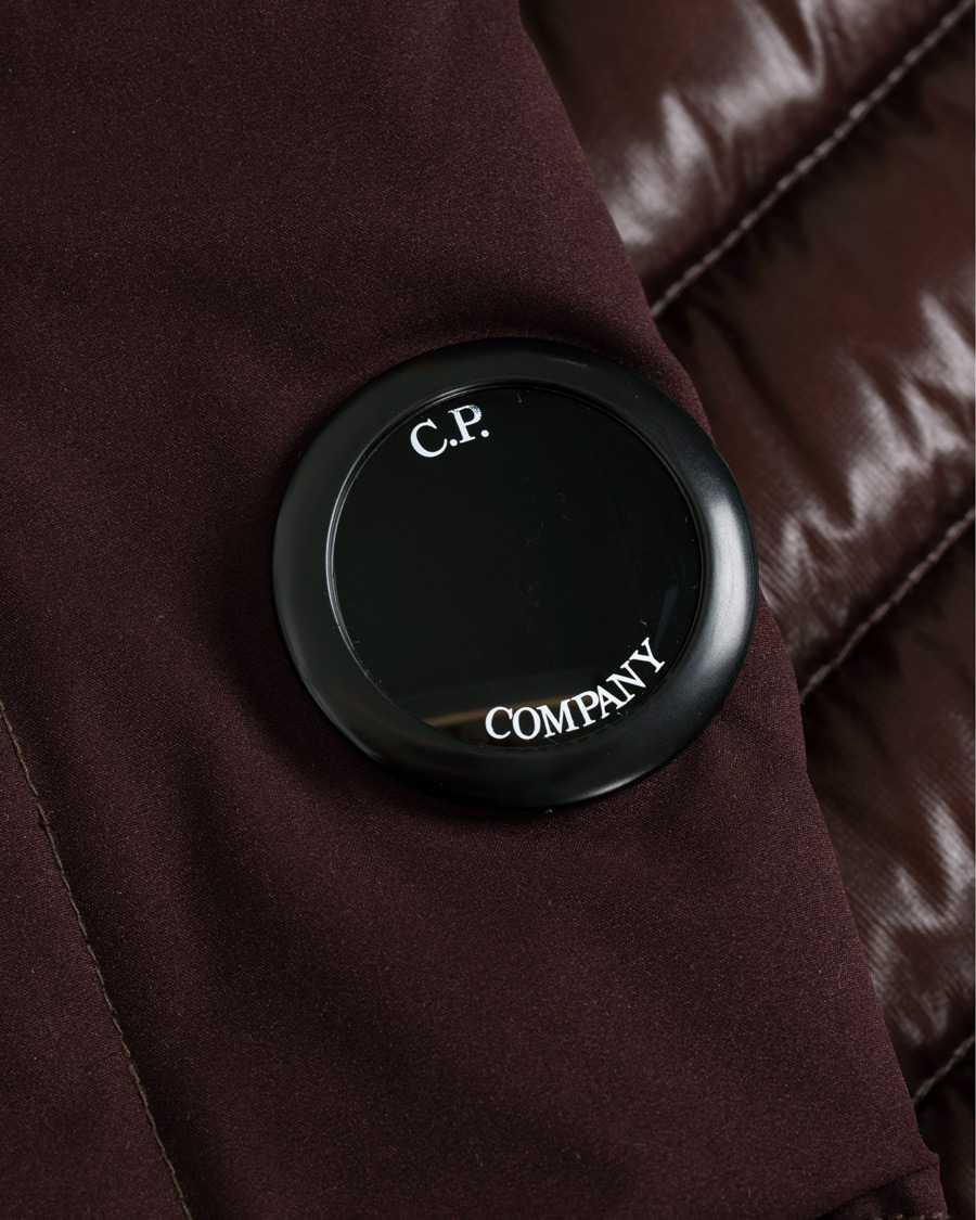 Herre | Jakker | C.P. Company | Lightweight Padded Lens Jacket Burgundy