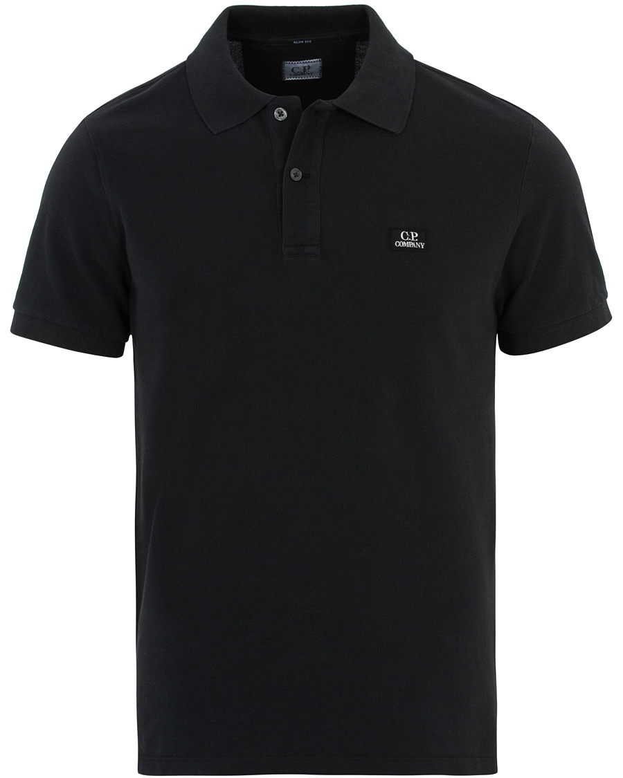 Herre | Pikéer | C.P. Company | Short Sleeve Logo Polo Shirt Black