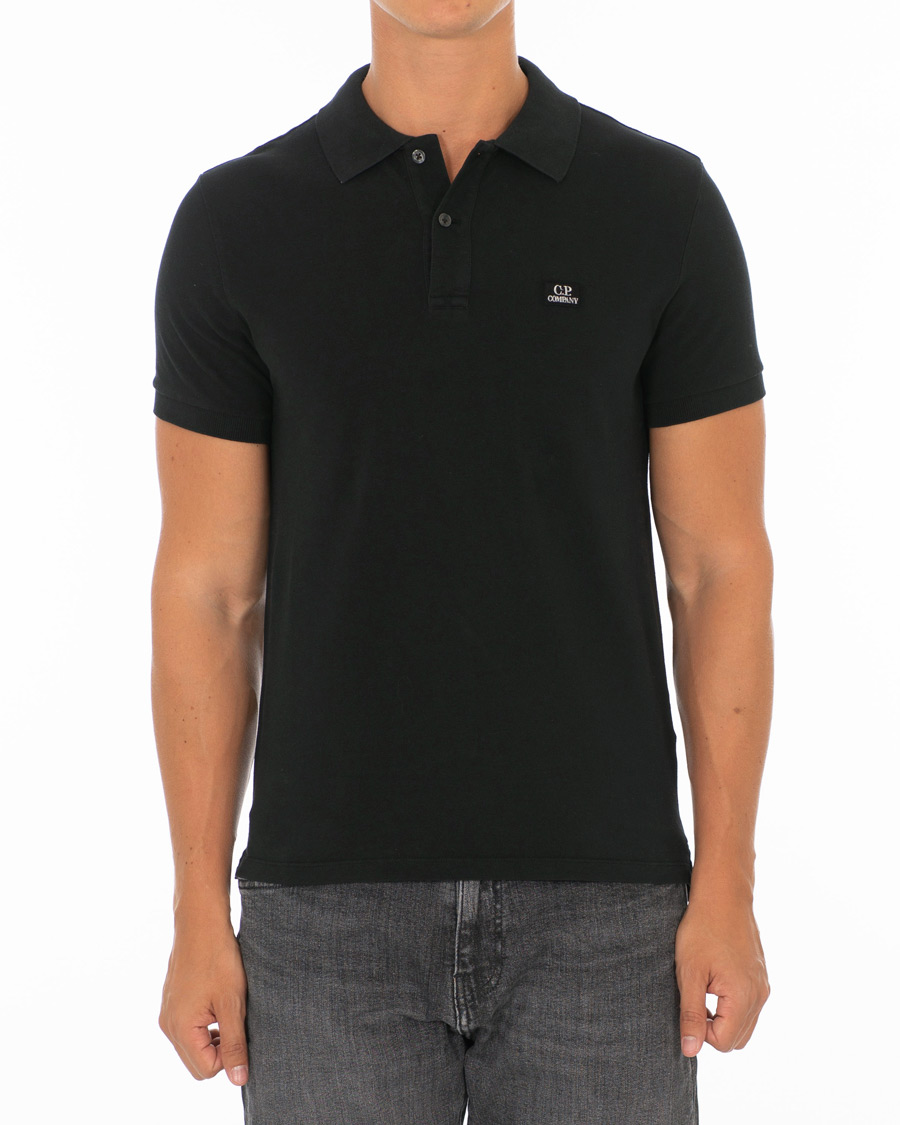Herre | Pikéer | C.P. Company | Short Sleeve Logo Polo Shirt Black