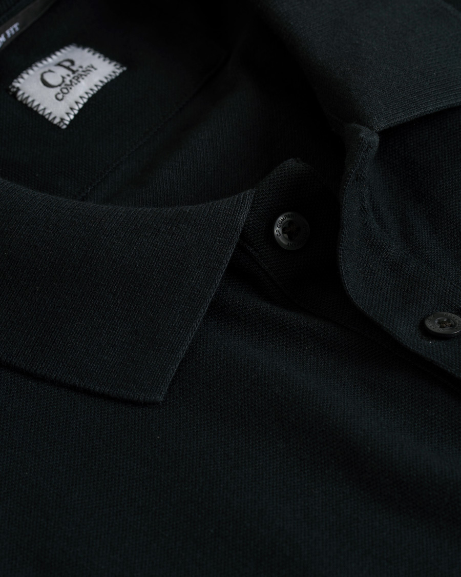 Herre | Pikéer | C.P. Company | Short Sleeve Logo Polo Shirt Black