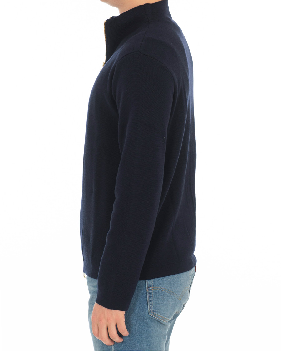 Herre | Gensere | Filippa K | Leon Wool/Cotton Full Zip Cardigan Navy