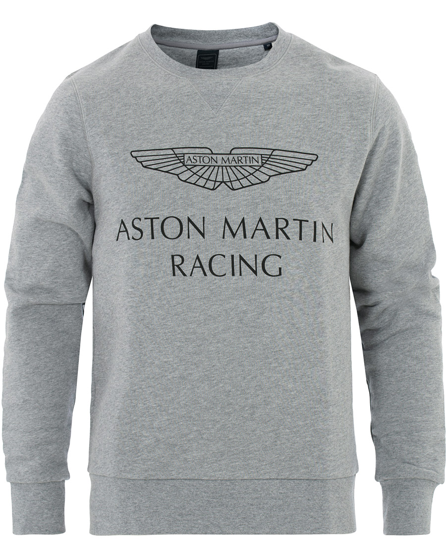 Herre | Gensere | Hackett | Aston Martin Print Crew Neck Grey Marl