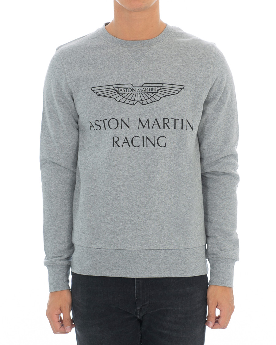 Herre | Gensere | Hackett | Aston Martin Print Crew Neck Grey Marl
