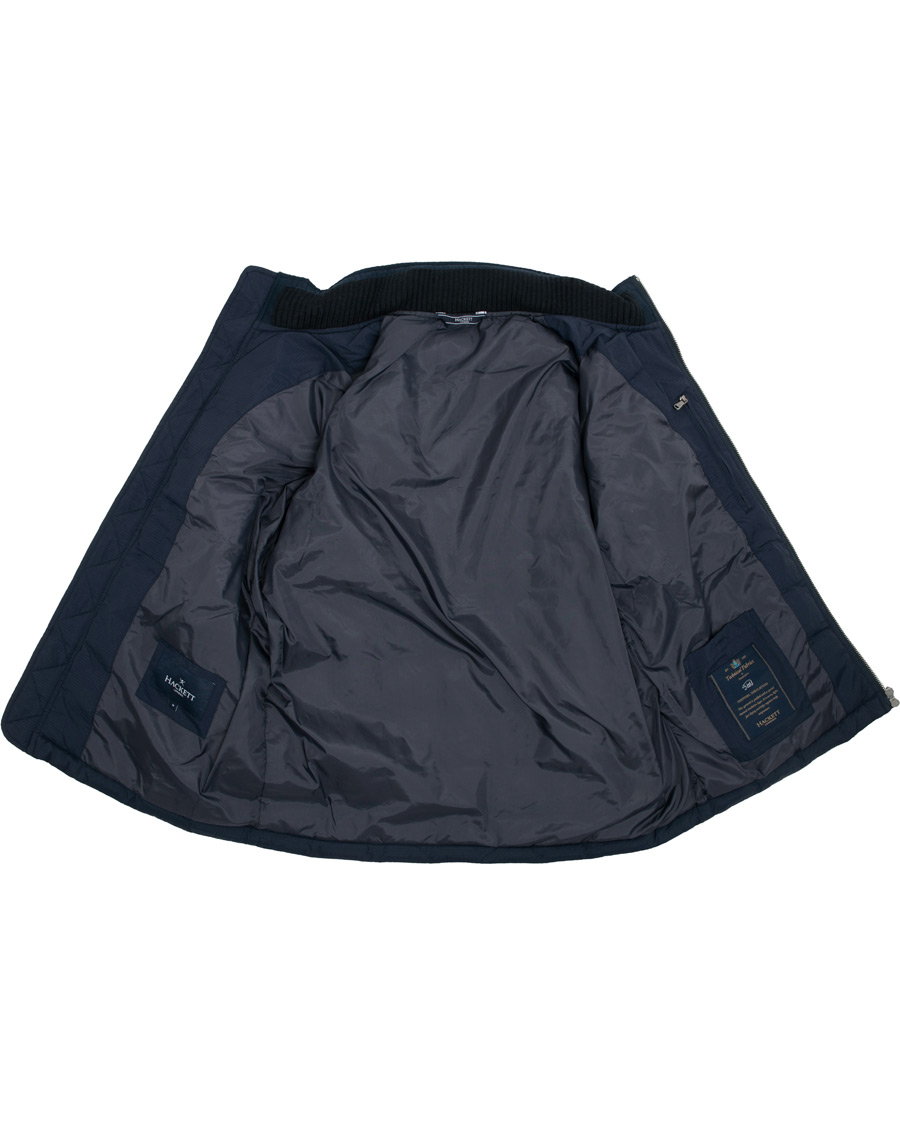 Herre | Jakker | Hackett | Hybrid Nylon Knitted Jacket Navy