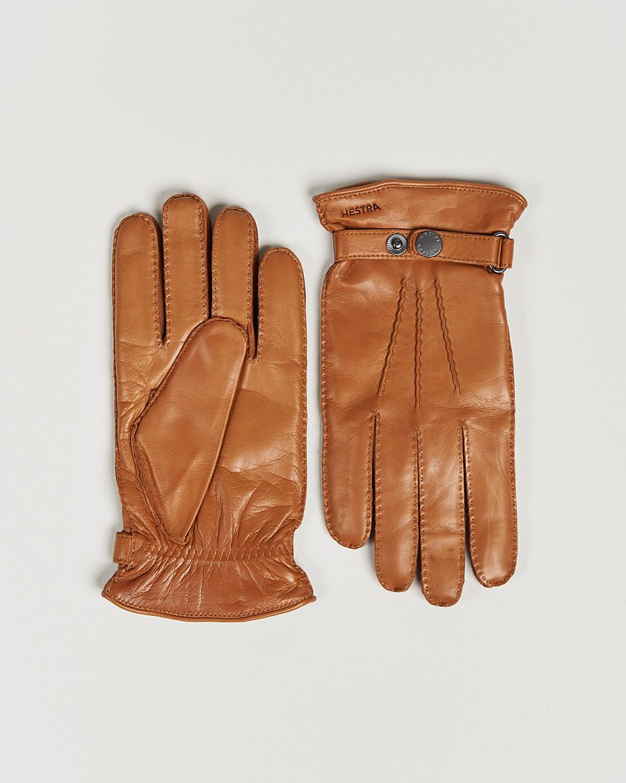Herre | Hansker | Hestra | Jake Wool Lined Buckle Glove Cognac