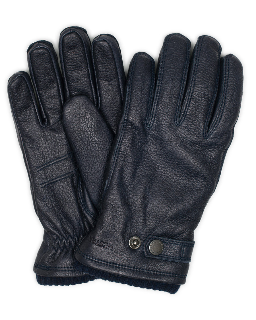 Herre | Hestra Utsjö Fleece Liner Buckle Elkskin Glove Navy | Hestra | Utsjö Fleece Liner Buckle Elkskin Glove Navy