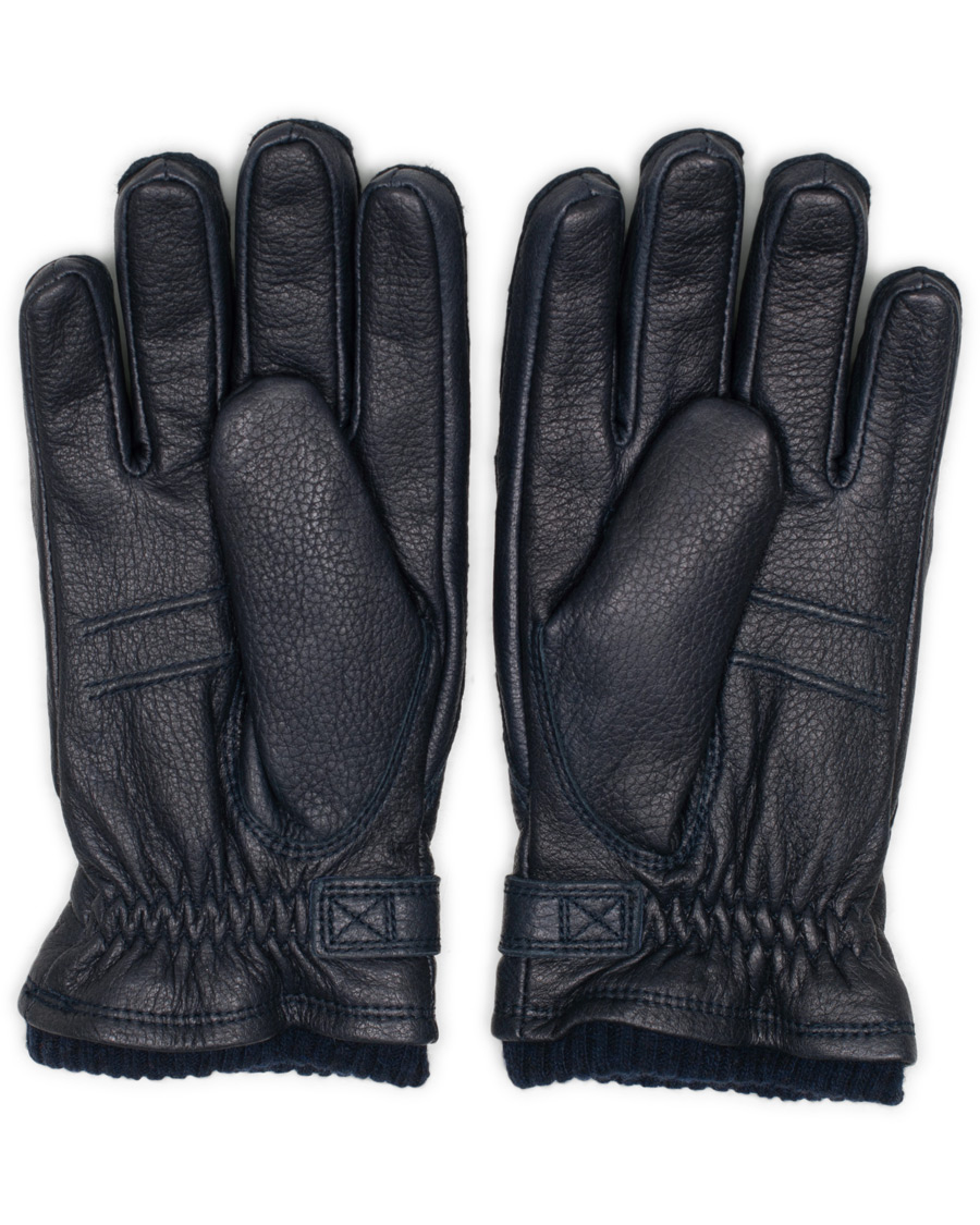 Herre | Hestra Utsjö Fleece Liner Buckle Elkskin Glove Navy | Hestra | Utsjö Fleece Liner Buckle Elkskin Glove Navy