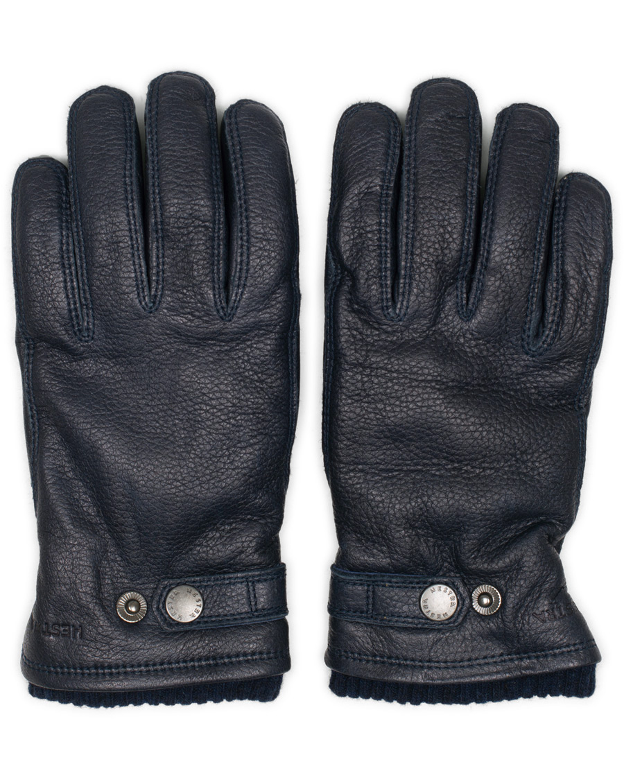 Herre | Hestra Utsjö Fleece Liner Buckle Elkskin Glove Navy | Hestra | Utsjö Fleece Liner Buckle Elkskin Glove Navy